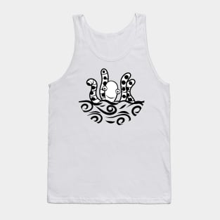 Friendly black & white Octopus Tank Top